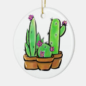 Leuke Cactus cactussen vetplanten Keramisch Ornament (Links)