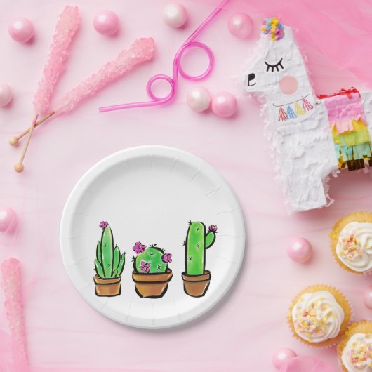 Leuke Cactus cactussen vetplanten Papieren Bordje (Feest)