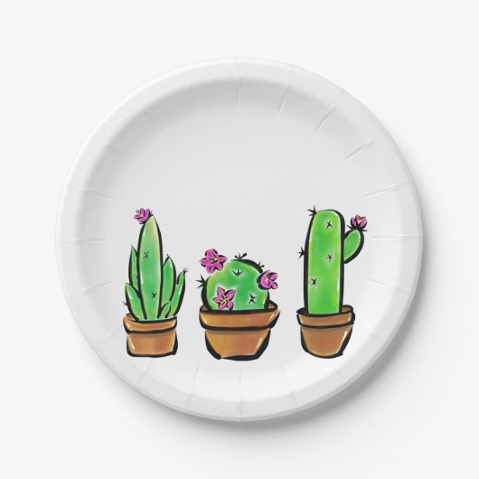 Leuke Cactus cactussen vetplanten Papieren Bordje (Voorkant)