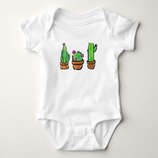 Leuke Cactus cactussen vetplanten Romper (Voorkant)