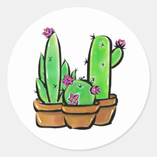 Leuke Cactus cactussen vetplanten Ronde Sticker