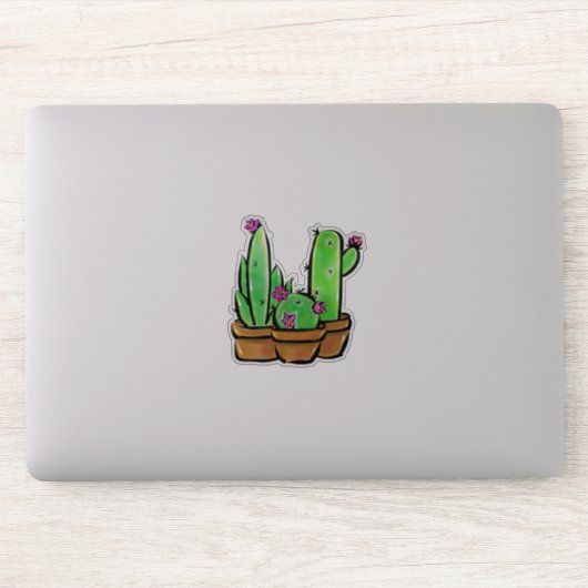 Leuke Cactus cactussen vetplanten Sticker (Computer)