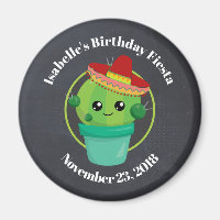 Leuke Cactus in een Sombrero Verjaardag Save the D