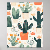 Leuke Cactus Print Poster (Voorkant)