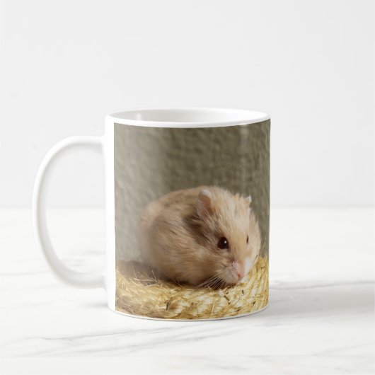 Leuke Campbells Dwerg Russische Hamster Koffiemok (Links)