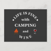 Leuke camping en wijn gezegden briefkaart (Voorkant)