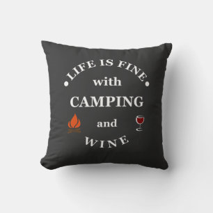 Leuke camping en wijn gezegden kussen