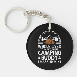 Leuke campingmaatjes cadeau voor mannen vrouwen gr sleutelhanger