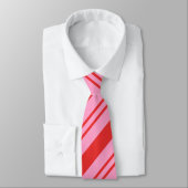 Leuke Candy Cane Stripe Rood Roze Kerstvakantie Stropdas (Gebonden)
