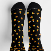 Leuke Candy Corn Pattern Zwart Halloween Sokken (Top)