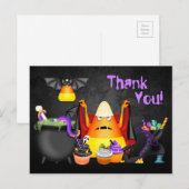Leuke Candy Corn Spooky Treats Halloween Dank u Briefkaart (Voorkant / Achterkant)