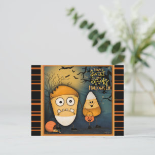 Leuke Candy Corn Sweet Spooky Halloween Briefkaart