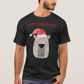 Leuke Capybara gepersonaliseerde kerst T-shirt (Voorkant)