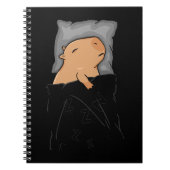 Leuke Capybara Gift Vrouwen Kinder Slapen Capybara Notitieboek (Voorkant)