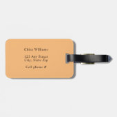 Leuke Capybara Lover gepersonaliseerd Monogram Bagagelabel (Achterkant horizontaal)