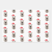 Leuke Capybara Santa Hat Kerstmis Inpakpapier Vel (Voorkant)