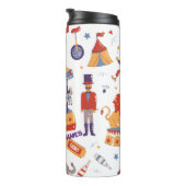 Leuke Carnaval Kinderen Verjaardagscircus Patroon  Thermosbeker (Geroteerd rechts)