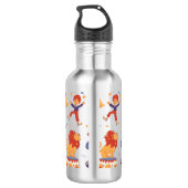 Leuke Carnaval Kinderen Verjaardagscircus Patroon Waterfles (Achterkant)