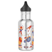 Leuke Carnaval Kinderen Verjaardagscircus Patroon Waterfles (Links)