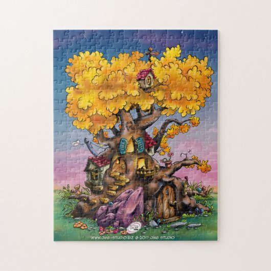 leuke cartoon boompuzzel legpuzzel (Verticaal)