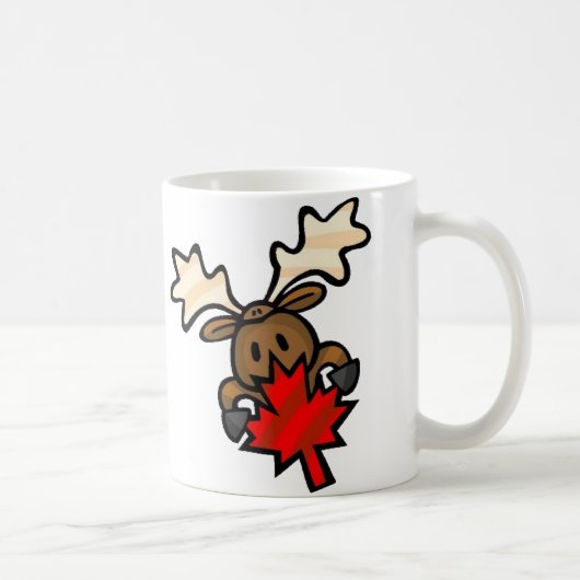 Leuke Cartoon Canadese Moose Koffiemok (Rechts)