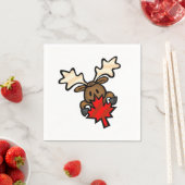 Leuke Cartoon Canadese Moose Servet (Insitu)