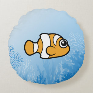 Leuke Cartoon Clownfish Rond Kussen