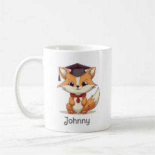 Leuke Cartoon Fox Gepersonaliseerd Afstuderen Koffiemok
