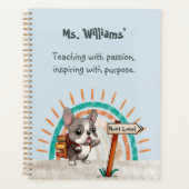 Leuke Cartoon Franse Bulldog Terug naar School doc Planner (Voorkant)