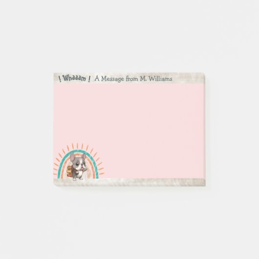 Leuke Cartoon Franse Bulldog Terug naar School reg Post-it® Notes (Voorkant)