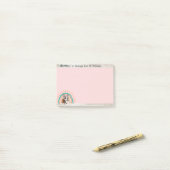 Leuke Cartoon Franse Bulldog Terug naar School reg Post-it® Notes (Op bureau)