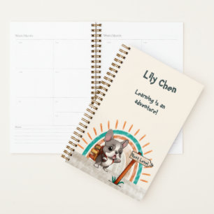 Leuke Cartoon Franse Bulldog Terug naar School stu Planner