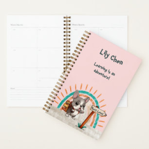 Leuke Cartoon Franse Bulldog Terug naar School stu Planner