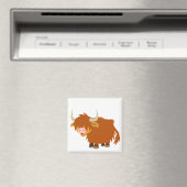Leuke Cartoon Highland Koe Magnet Magneet (Insitu (Vaatwasser))
