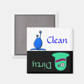 Leuke Cartoon Monsters Vaatwasser Magnet Magneet (Voorkant / Achterkant)