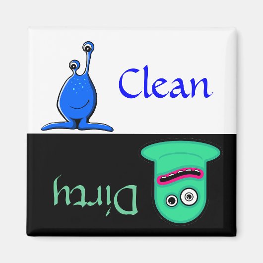 Leuke Cartoon Monsters Vaatwasser Magnet Magneet (Voorkant)