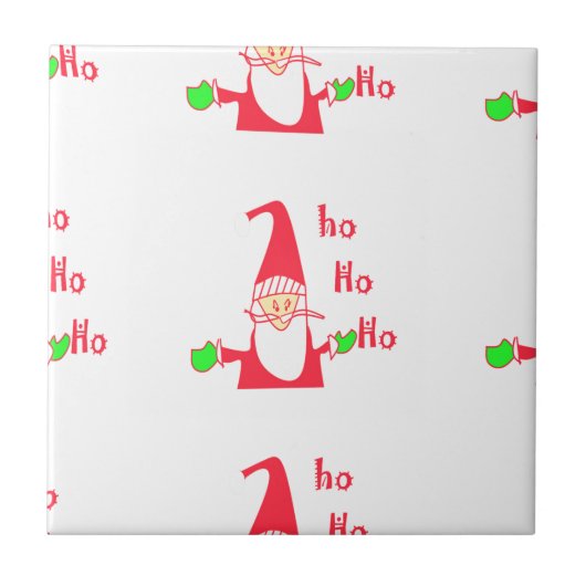 Leuke Cartoon Mouse Santa Collectie. Tegeltje (Voorkant)