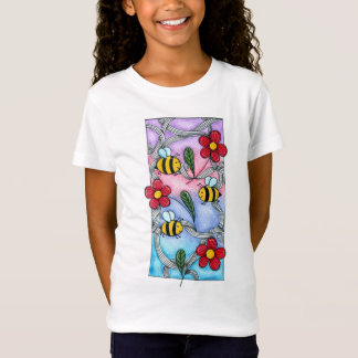 Leuke cartoon print T-shirt voor meisjes