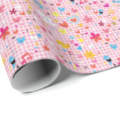 leuke cartoon roze cadeaupapier (Rol Hoek)