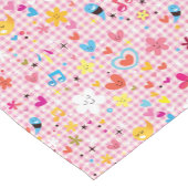 leuke cartoon roze korte tafelloper (Hoek)