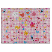 leuke cartoon roze snijplank (Voorkant)