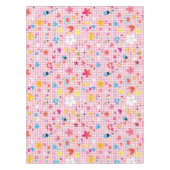 leuke cartoon roze tafelkleed (Voorkant)