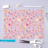 leuke cartoon roze tissuepapier (Craft)