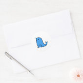Leuke cartoon seal ronde sticker (Envelop)