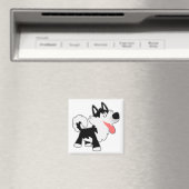 Leuke Cartoon Siberische Husky Magnet Magneet (Insitu (Vaatwasser))