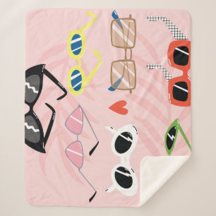 Leuke Cartoon: Trendy zonnebril Collectie Sherpa Deken