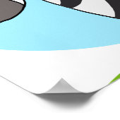 leuke cartoon zebra poster (Hoek)