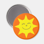 Leuke Cartoon Zon Happy Face Sinaasappel Custom Magneet (Voorkant / Achterkant)