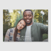 Leuke Casual Foto Bruiloft Save the Date Magnetische Uitnodiging (Voorkant)