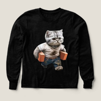 Leuke Cat constructie met bakstenen